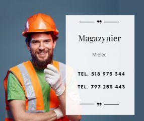 Magazynier ( Umowa o pracę, 2 zmiany) Magazynier ( Umowa o pracę, 2 zmiany)