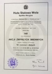 Akcje Spółki Gamrat sprzedam Akcje Spółki Gamrat sprzedam