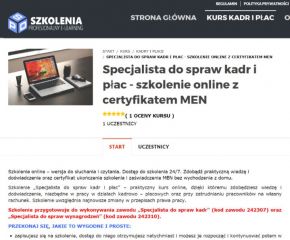 Kurs Specjalista ds. kadr i płac z zaśw. MEN Kurs Specjalista ds. kadr i płac z zaśw. MEN