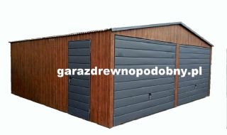 Drewnopodobny Garaż Blaszany 6x5 Drewnopodobny Garaż Blaszany 6x5