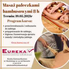 KURS : Masaż pałeczkami bambusowymi KURS : Masaż pałeczkami bambusowymi