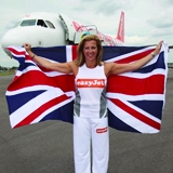 Champion athlete Sally Gunnell in easyJet ad