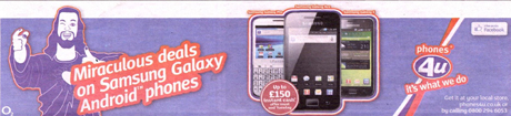 Phones 4 U Jesus ad