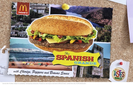 McDonald's to launch Tastes of the World menu.