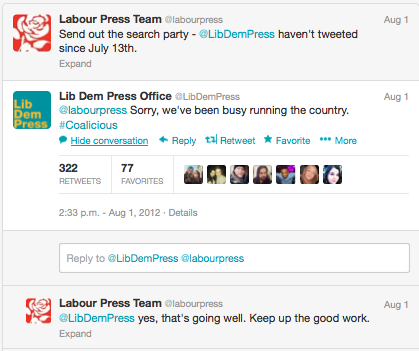 Twitter Labour Lib Dem