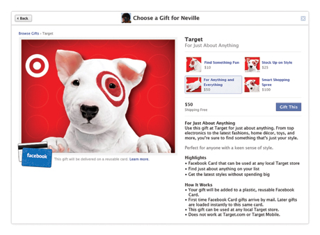Facebook card sender app