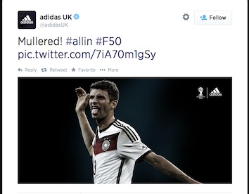 Adidas tweet