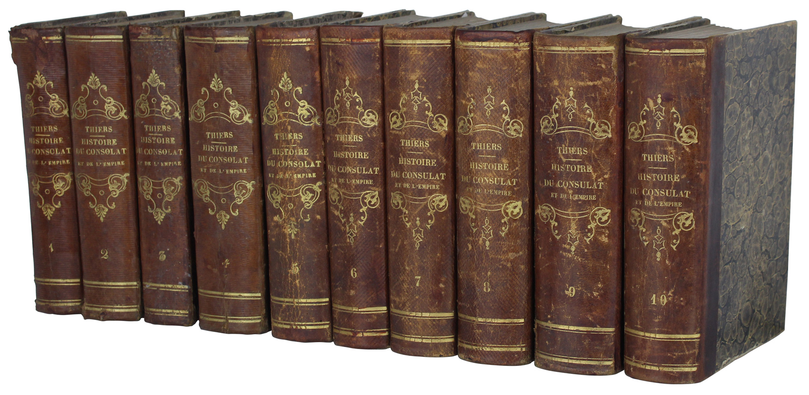 HISTOIRE DU CONSULAT ET DE L’EMPIRE, faisant suite à l’histoire de la révolution française (complet en 10 tomes) di Thiers Adolphe.