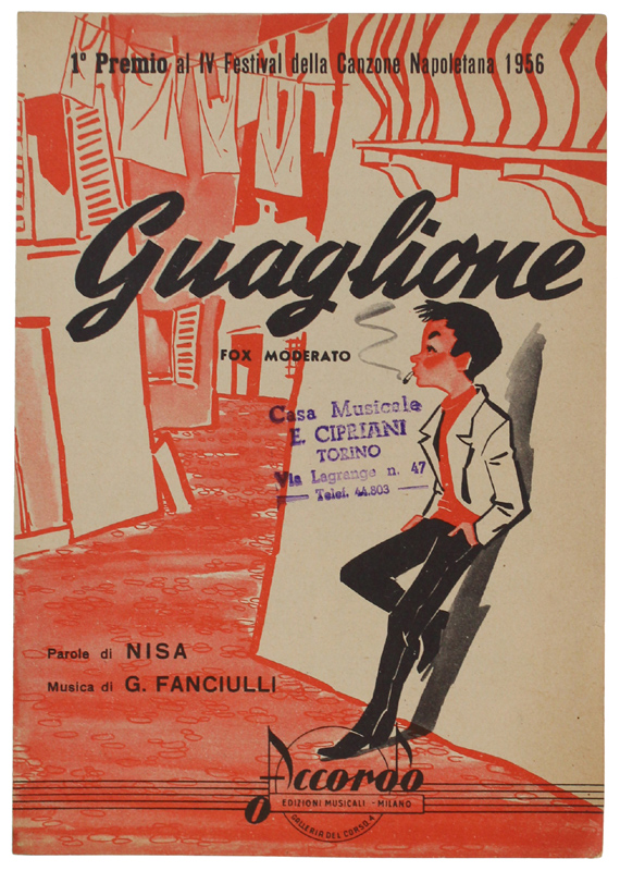 LA DONNA RICCIA. Spartito x canto mandolino o fisarmonica