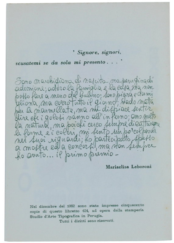 EVA NACQUE D&rsquo;UOMO E FU DELLA COSTOLA DI ADAMO. I Libretti di Mal&rsquo;Aria 394.