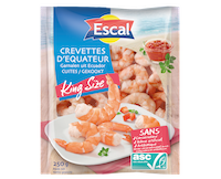 Crevettes King Size cuites, ASC, 250g