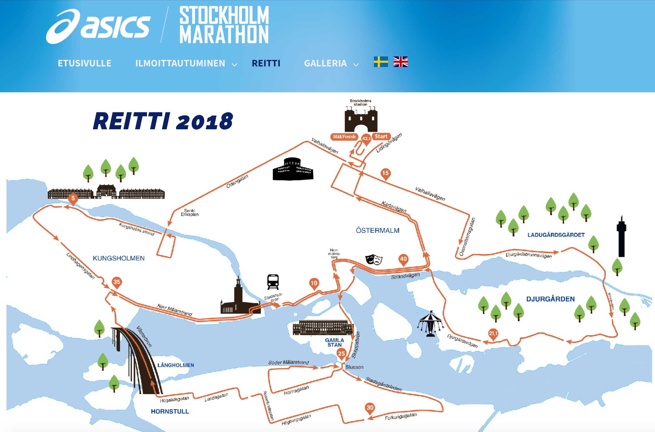 Tukholman maratonin uusi reitti julkistettu