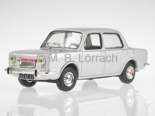 Simca Abarth 1150 S 1963 silber Modellauto IXO 1:43