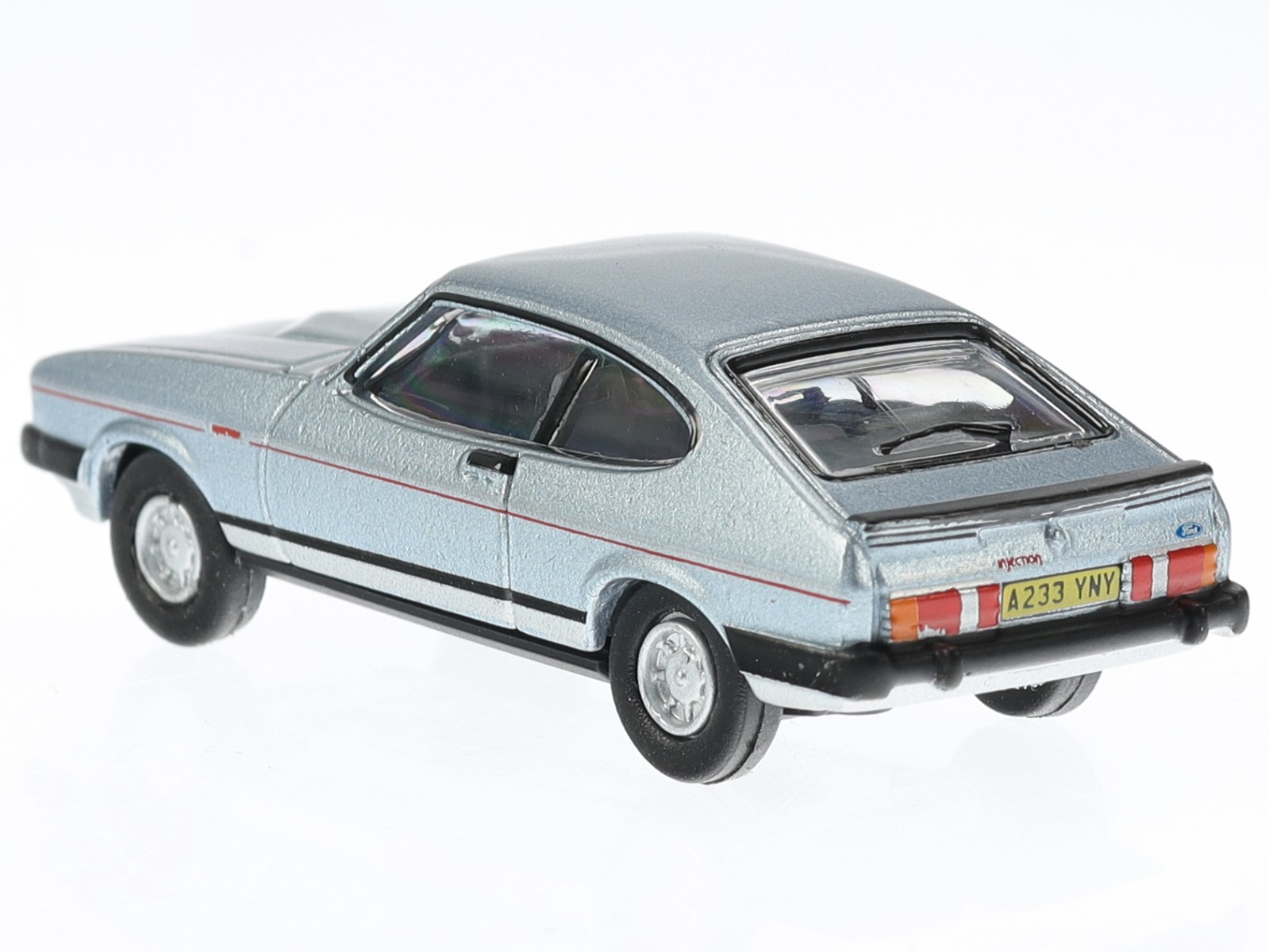 Ford Capri MK3 2.8 injection silber blau Modellauto CAP006 Oxford 1:76