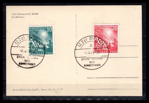 Bund MiNr. 111-112 Ersttagsbriefe/ FDC als Postkarte