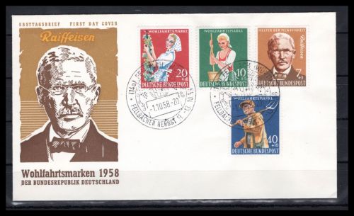 Bund MiNr. 297-300 Ersttagsbriefe/ FDC mit Sonderstempel