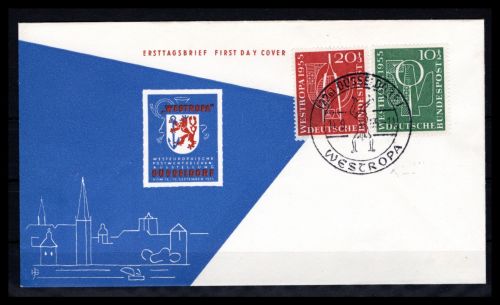 Bund MiNr. 217-218 Ersttagsbriefe/ FDC Sonderstempel Düsseldorf