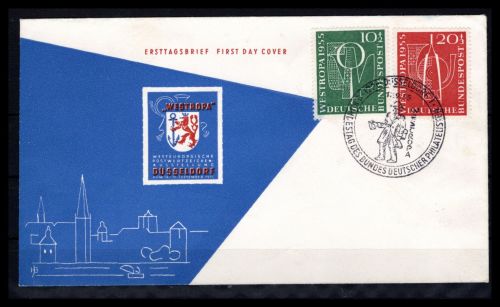 Bund MiNr. 217-218 Ersttagsbriefe/ FDC Sonderstempel Düsseldorf