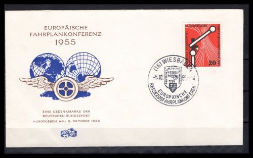 Bund MiNr. 219 Ersttagsbriefe/ FDC Sonderstempel Wiesbaden