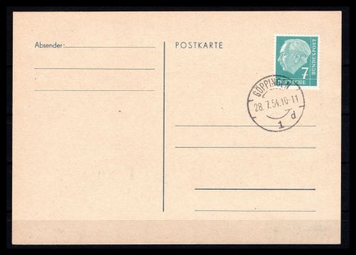 Bund MiNr. 181 x Ersttagsbriefe/ FDC als Postkarte