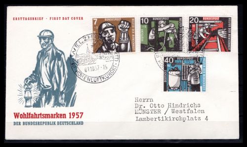 Bund MiNr. 270-273 Ersttagsbriefe/ FDC Sonderstempel Frankfurt