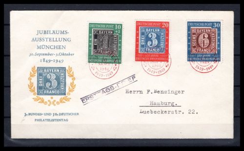 Bund MiNr. 113-115 Ersttagsbriefe/ FDC