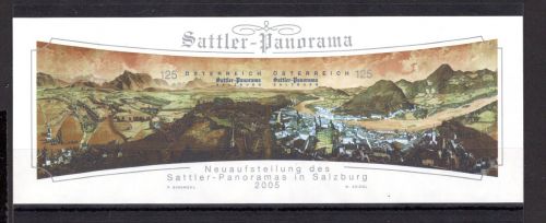 Österreich MiNr. Block 31 postfrisch Sattler-Panorama als Buntdruck