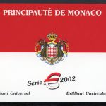Monaco Kursmünzensatz 2002 im Folder BU