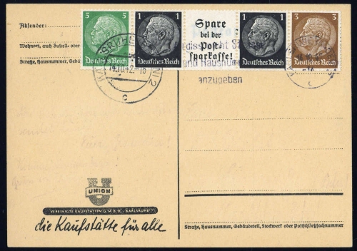 1939, Deutsches Reich, EG-Str. 1, Brief