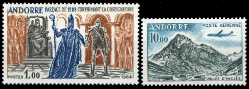 1964, Andorra Französische Post, 184 u.a., **