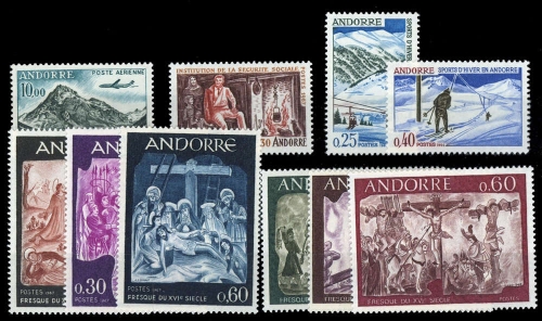 1964, Andorra Französische Post, 185 u.a., **