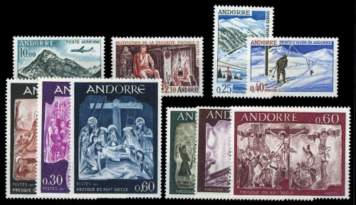 1964, Andorra Französische Post, 185 u.a., **