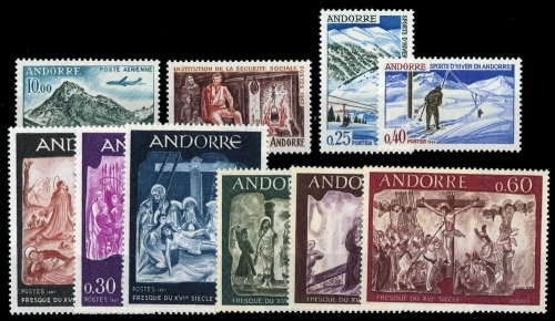 1964, Andorra Französische Post, 185 u.a., **