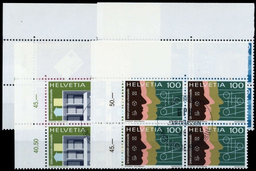 1976, Schweiz Weltpostverein UPU, 10-13 (4), gest.