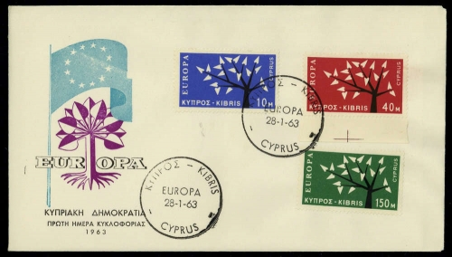 1963, Zypern, 215-17, FDC