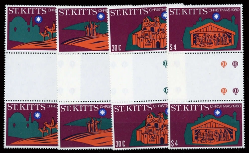 1980, St. Kitts Nevis, 40-43 Zw, **