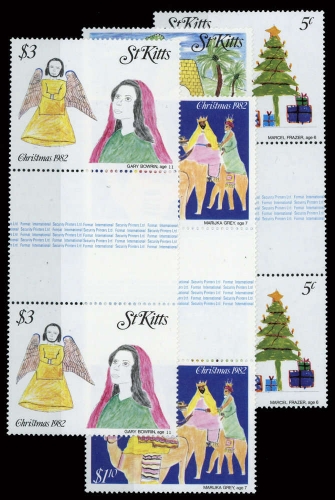 1982, St. Kitts Nevis, 93-96 Zw, **