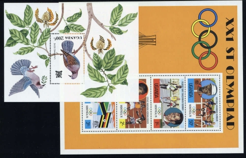 1976, Uganda, Bl. 2 u.a., **