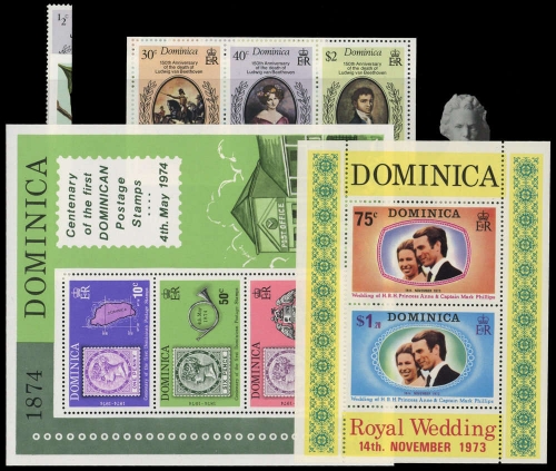 1973, Dominica, Bl. 21 u.a., **