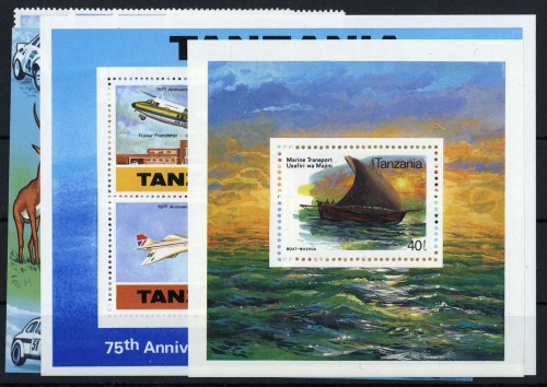 1977, Tansania, Bl. 6 u.a., **