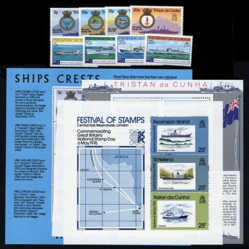 1976, Tristan da Cunha, Bl. 4 u.a., **