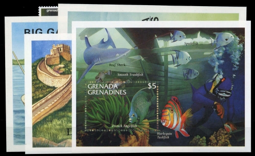 1975, Grenada Grenadines, Bl. 6 u.a., **