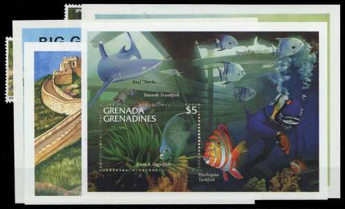 1975, Grenada Grenadines, Bl. 6 u.a., **
