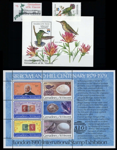 1979, St. Vincent Grenadinen, Bl. 3 u.a., **