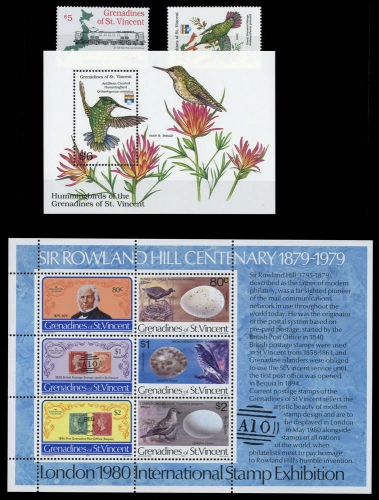 1979, St. Vincent Grenadinen, Bl. 3 u.a., **