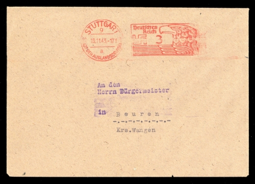 1943, Deutsches Reich, Brief