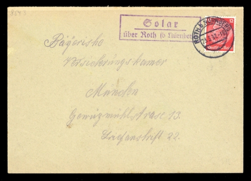 1933, Deutsches Reich, 519, Brief