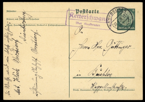 1933, Deutsches Reich, P, Brief