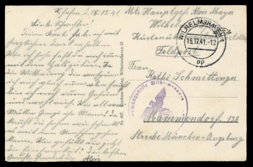 1941, Feldpost II Wk, Brief