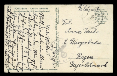1940, Feldpost II Wk, Brief